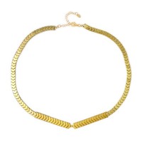 Halskette Aus Vergoldetem Silber Mit Goldenem HäMatit