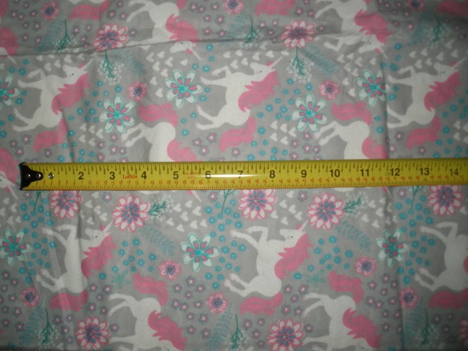 #396 Unicorn Magic Super Snuggle Flannel Fabric 44" Wide Gray Pink .77 YD Jo-Ann - Image 4 of 4