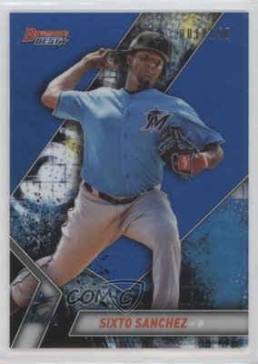 2019 Bowman's Best Top Prospects Blue Refractor 1/150 Sixto Sanchez #TP-19 e6p
