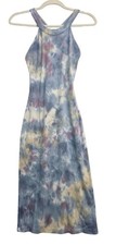 Young Fabulous & Broke NWT Blue Dress Crisscross Back Tie Dye Extra Small XS