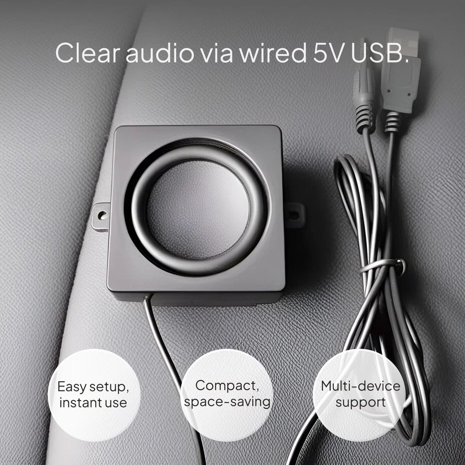 Mini USB Powered Desktop Speaker, DIY 3.5mm Soundbar - Image 2 of 4