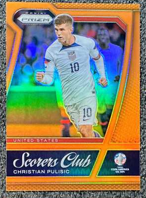 Christian Pulisic 2024 Panini Prizm COPA #10 Scorers Club Orange Prizm /25