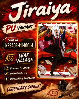 Naruto Kayou Jiraiya PU Variant NRSA03-PU-005L4 Leaf Village Anime Card CCG