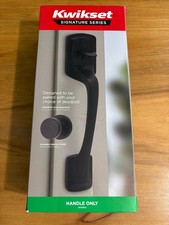 Kwikset Prague Matte Black Entry Door Handle Only with Pismo Door Knob 98150-024