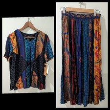 Carole Little Vintage Outfit Set Top Skirt NWT