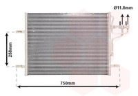 Kondensator, Klimaanlage 18005483 VAN Wezel FüR Ford Fiat