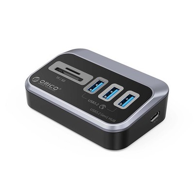 Hub USB With Micro SD Reader Card + 3 Ports Usb-A Usb-C Thunderbolt Type-C PC _