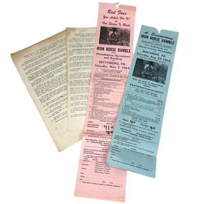 Vintage 1961 1964 Iron Horse Ramble READING RAILROAD LOT Itineraries & Flyers PA
