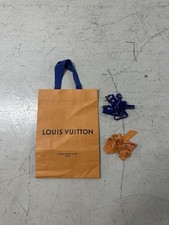 Authentic Louis Vuitton Paper shopping Gift bag Includes Ribbons 14  x10  x4  