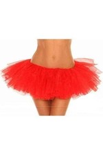 Red Tutu Petticoat Mini Skirt Gothic Burlesque Pinup Punk Emo Metal Club Rave