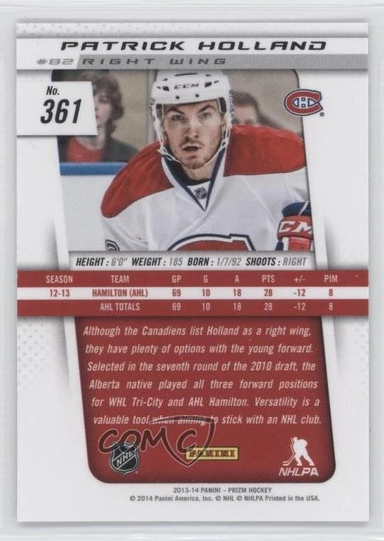 2013-14 Rookie Anthology Prizm Update Spring Expo Cracked Ice Patrick Holland RC - Image 2 of 2