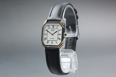 Vtg 1981 Seiko Exceline 2320-6440 Tank Two-Tone Roman Quartz Vtg 1981 Seiko Exceline 2320-6440 Tank Two-Tone Roman Quartz
