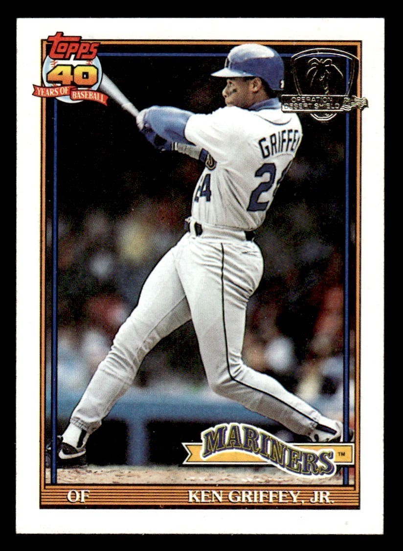 1991 Topps Desert Shield Baseball #790 Ken Griffey Jr. NM - NM/MT *f1