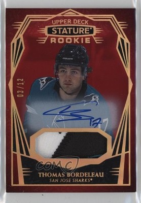 2022-23 Stature Rookies 3/12 Thomas Bordeleau #173 RPA Rookie Patch Auto RC 0a6p