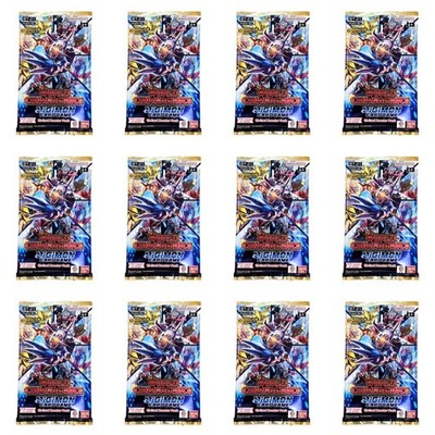 Digimon World Convergence BT-21 Card Game - Lot of 12 Sealed Booster Packs