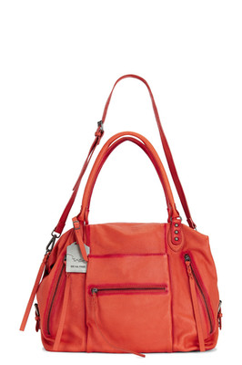 Free People Emerson Leather Tote Shoulder Bag Rusty Red One Size NWT