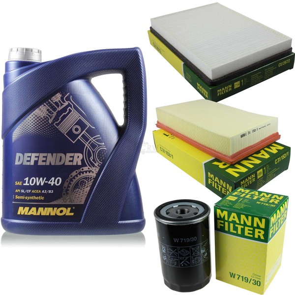 MANN-FILTER Inspektionspaket 5L Mannol Defender 10W-40 FüR Vw Passat Variant-image
