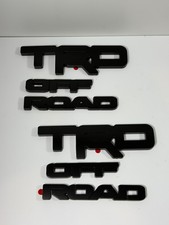 2 Sets Trd Off Road Matte Black Toyota Emblem Overlay Badges Rl