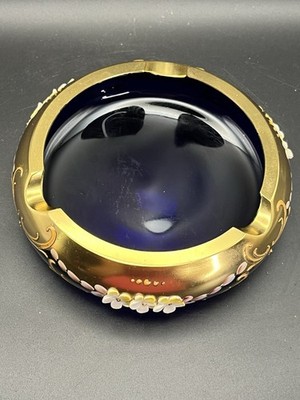 Murano glass vintage ashtray by Vetrerie d Arte Boncompagni-Cobalt Glass - READ