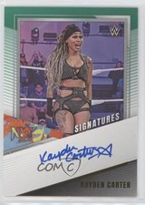 2022 Panini WWE NXT NXT Signatures Green Kayden Carter #NS-KCT Auto 3hd