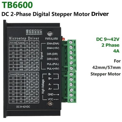 NEMA17/23 Stepper Motor Driver, 4A 9-42VController Single Axes Hybrid TB6600