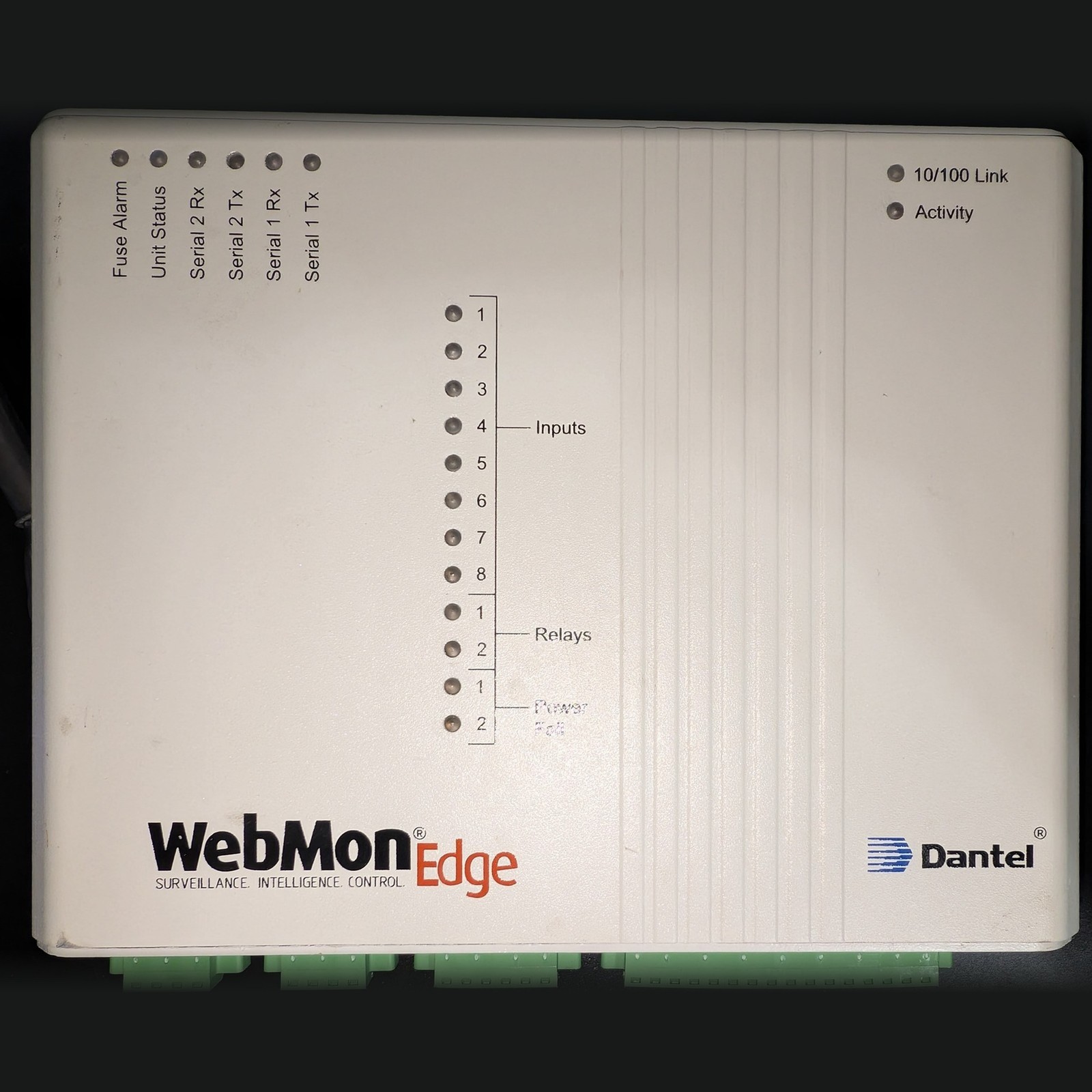 Dantel WebMon Edge Remote Site Alarm Monitor RTU -48VDC 8 Input RS-232 Dial-Up