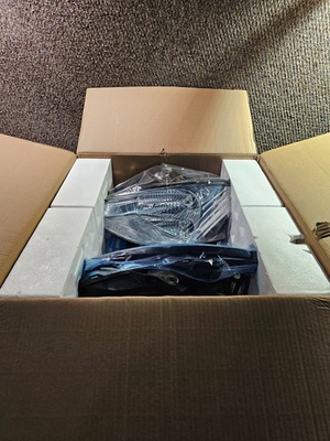 #ad #ad 1 PAIR Feberg NA190 Chrome Housing Headlight Assembly For 01 04 Ford Focus $153.07