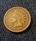 1900 Indian Head Cent Coin VF Condition