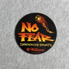 1995 Williams No Fear Pinball Machine Promo Coaster