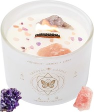 Aquarius Gemini Libra Gifts for Women 12oz Wood Wick Candles NEW