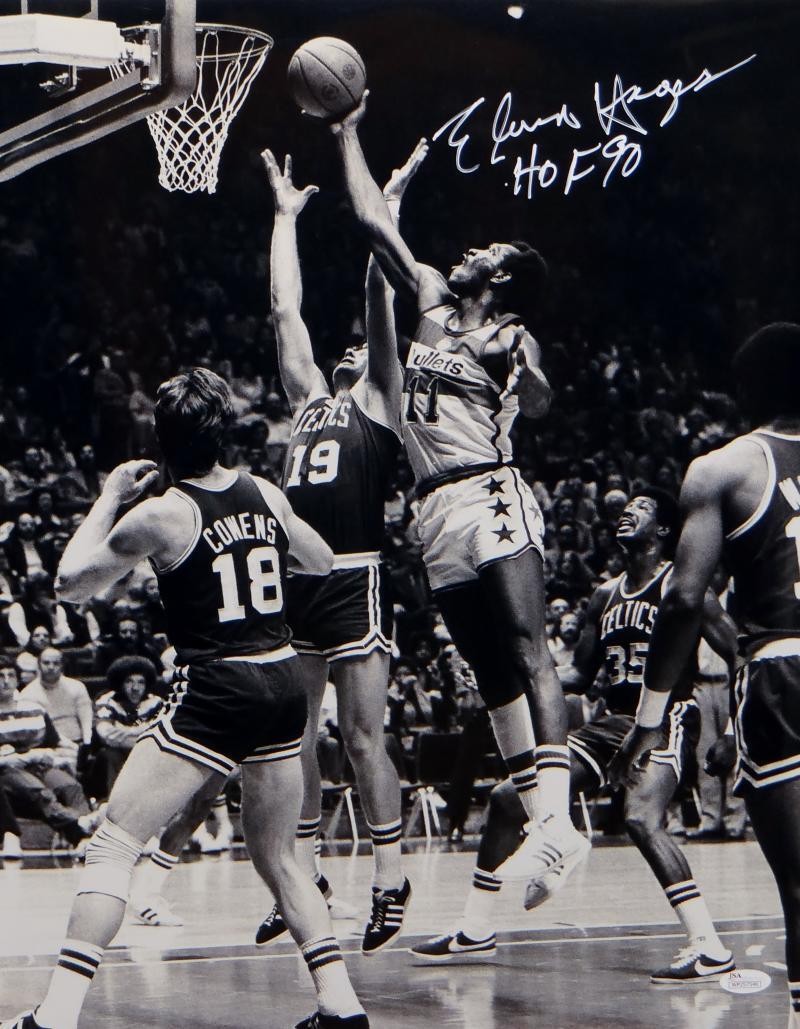 Elvin Hayes Autographed Signed Washington Bullets 16x20 Rebound Photo W/ HOF-JSA W Auth 