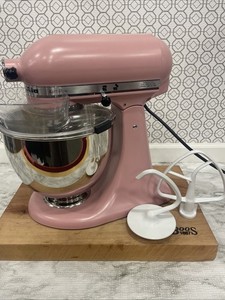 USED KitchenAid 5qt Artisan Stand Mixer | Matte Dried Rose WORKS GREAT!