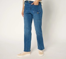 Belle by Kim Gravel Pet TripleLuxe Denim Cargo Pants Rinse Wash Pet 12 A680129