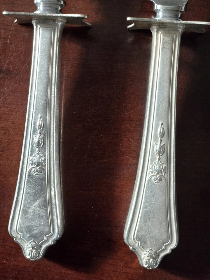 CONJUNTO DE ESCULTURA Gorham SHELBURNE (1914) Placa de Prata 2 PEÇAS - Sem Monograma - Imagem 2 de 4