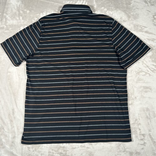 Criquet Performance Players Shirt Mens XL Black Striped Polo Golf Stretch - Picture 10 of 20