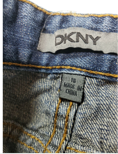DKNY 16 Boys youth Jeans Straight Leg Naturally Distressed blue denim 29x27x10 - Picture 10 of 12