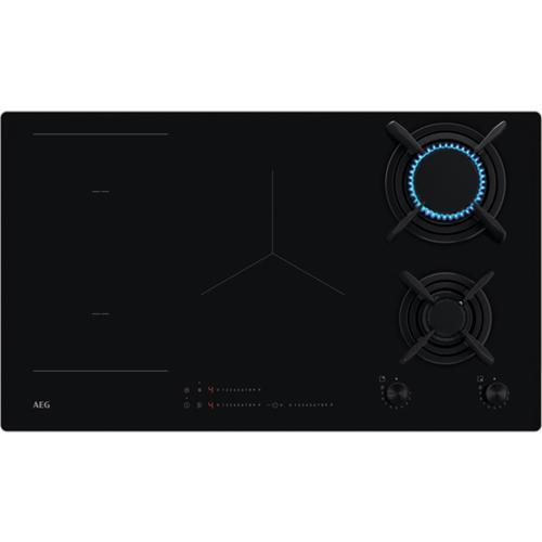 AEG PIANO COTTURA IN VETRO HDB95623NB MISTO 2 FUOCHI GAS + 3 INDUZIONE NERO