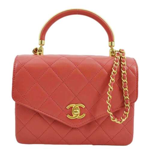 CHANEL CHANEL Coco handle 28 2way Shoulder Bag Caviar skin Calfskin Pink  Used Women GHW
