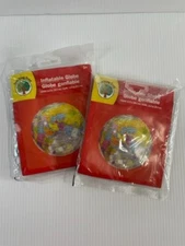 2 Inflatable Globe World Earth Map Ball Kids Educational Geography Toy Clear