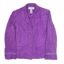 Sag Harbor Womens Blazer Jacket Purple M