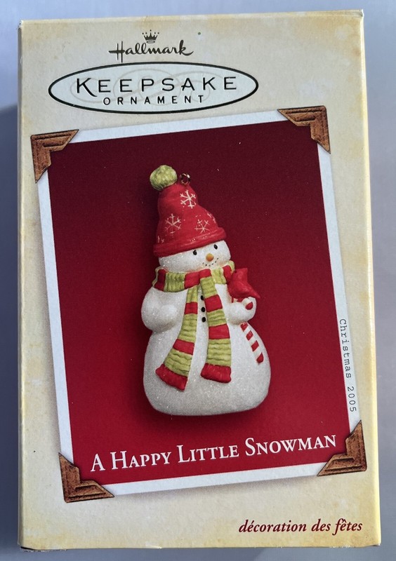 2005 Hallmark Keepsake A HAPPY LITTLE SNOWMAN Christmas Ornament NEW IN BOX