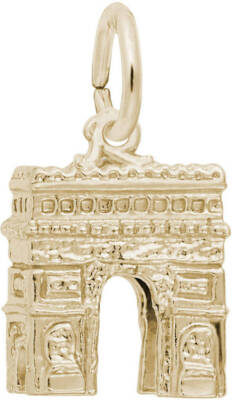 Gold-Plated Sterling Silver LArc De Triomphe Charm by Rembrandt