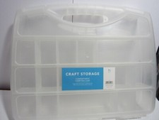 CRAFT STORAGE COMPARTMENT CARRYING CASE UP TO 21 COMPARTMENTS