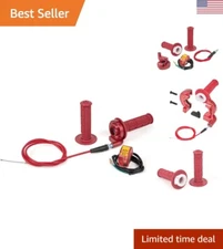 New 7/8" 22mm Twist Throttle Accelerator Handle Grips and Cable Set with Kill...