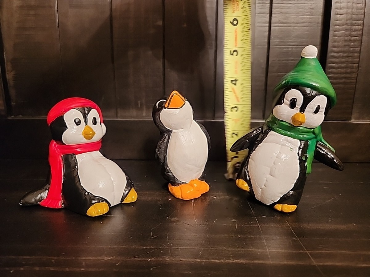Set Of 3 Vintage Kimple Ceramic Penguin Figurines Christmas | eBay