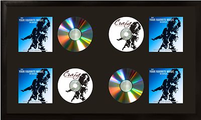Craig Frames, 4-CD Display Mat Complete with 1'' Wide Satin Black Frame