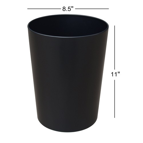 Mainstays Metal Waste Basket, Black,Decorative - Picture 3 of 6