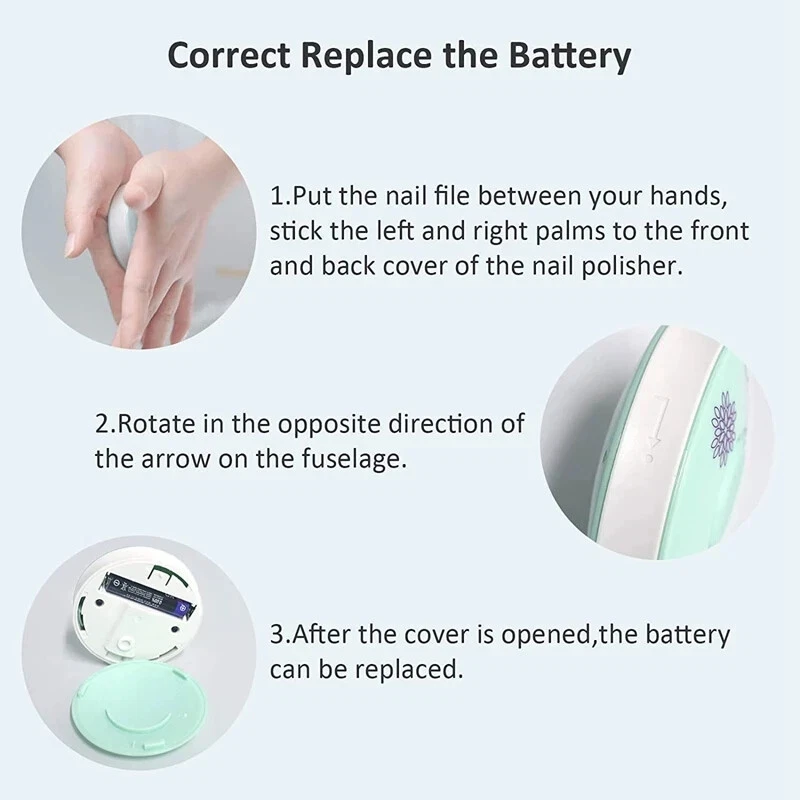 Electric Baby Nail Trimmer Kid Polisher Tool Infant Manicure Scissors Hygiene - Image 3 of 4