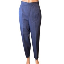 Talbots Wool Cuffed Dress Pants 10 Lined Career Wear Preppy Minimalist Mature