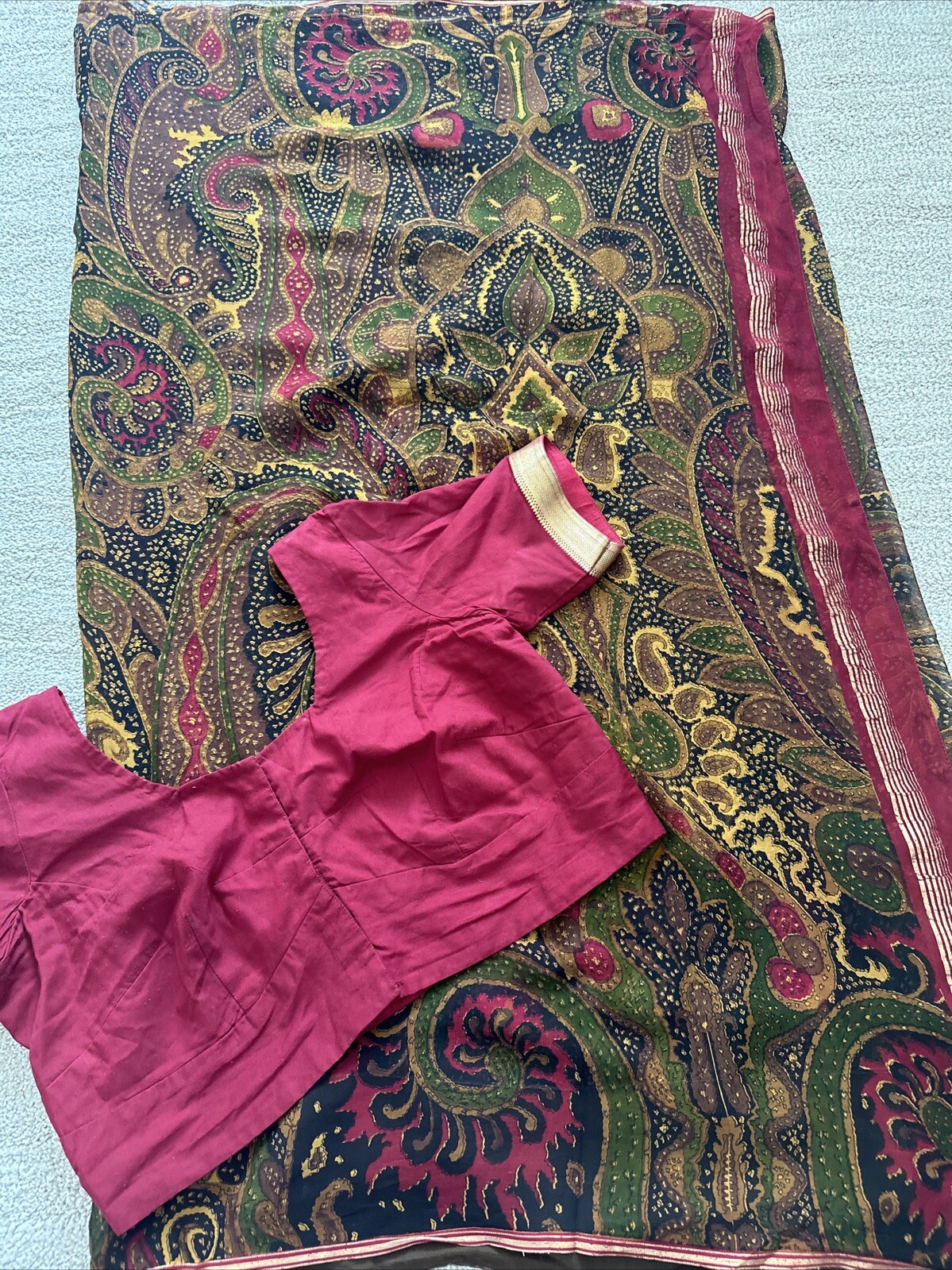 Printed Georgette Sari - image 2